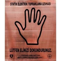 Statik Elektrik Bakır Topraklama Levhası