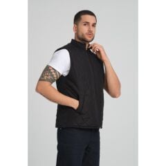 İçi Polarlı Mikro Yelek Siyah