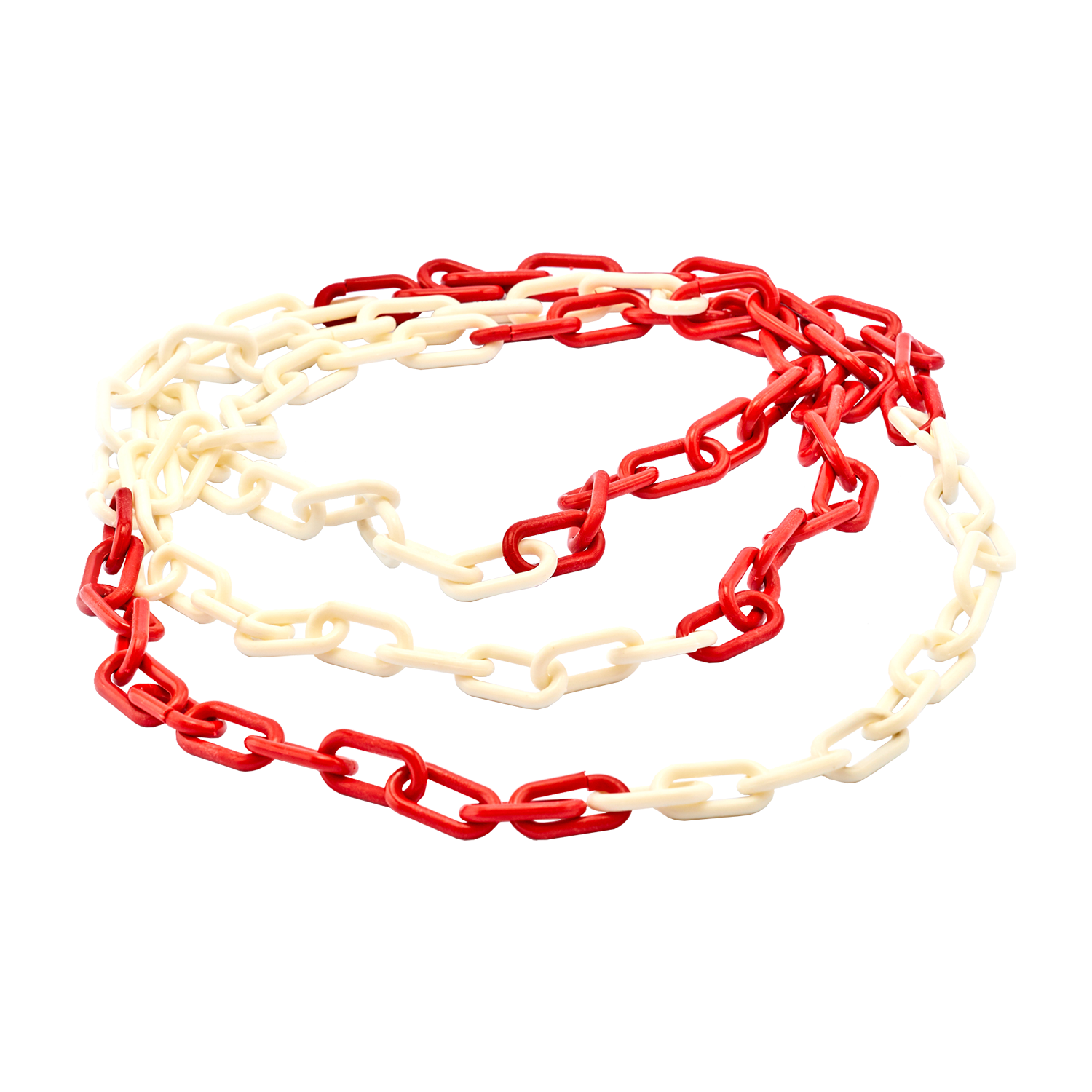 Plastik Zincir Kırmızı Beyaz 8 mm