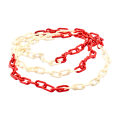 Plastik Zincir Kırmızı Beyaz 8 mm
