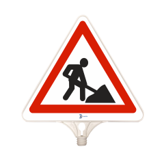 Yolda Çalışma Var Tabelası Çift Taraflı