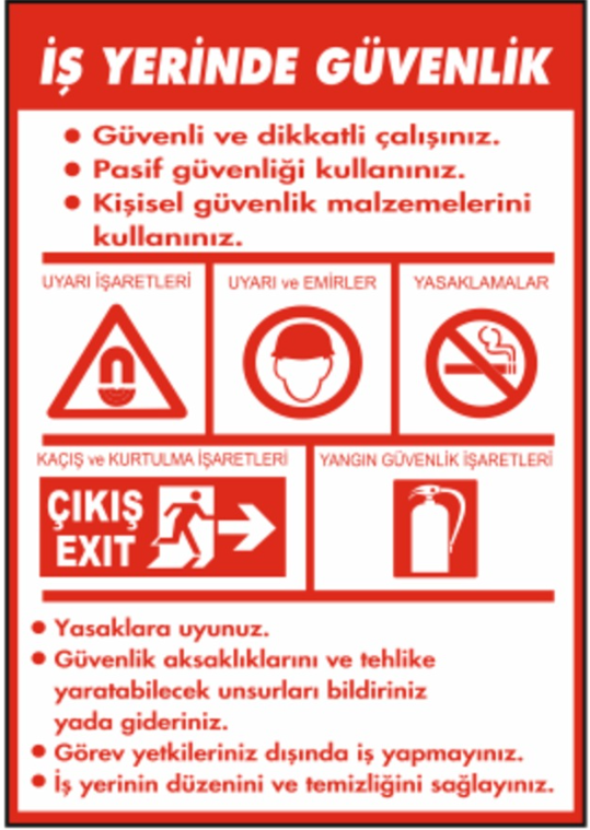 İş Yerinde Güvenlik Talimatı