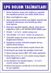 LPG Dolum Talimatı Levhası