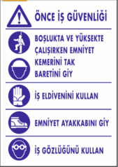 Kişisel Koruyucu Güvenlik Tedbirleri Talimatı Levhası