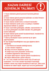 Kazan Dairesi Güvenlik Talimatı Levhası