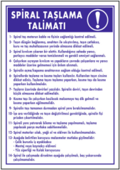 Spiral Taşlama Talimatı Levhası