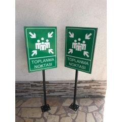 Metal Ayaklı Acil Durum Toplanma Bölgesi Levhası