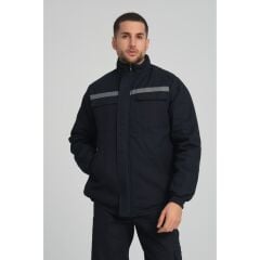 Kışlık Reflektörlü Gabardin İş Montu