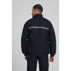 Kışlık Reflektörlü Gabardin İş Montu