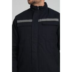 Kışlık Reflektörlü Gabardin İş Montu