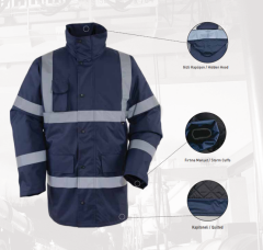 Vizwell VWJK01 Reflektörlü İçi Kapitoneli Parka