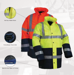 Vizwell VWJK01 Reflektörlü İçi Kapitoneli Parka