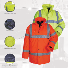 Vizwell VWJK01 Reflektörlü İçi Kapitoneli Parka