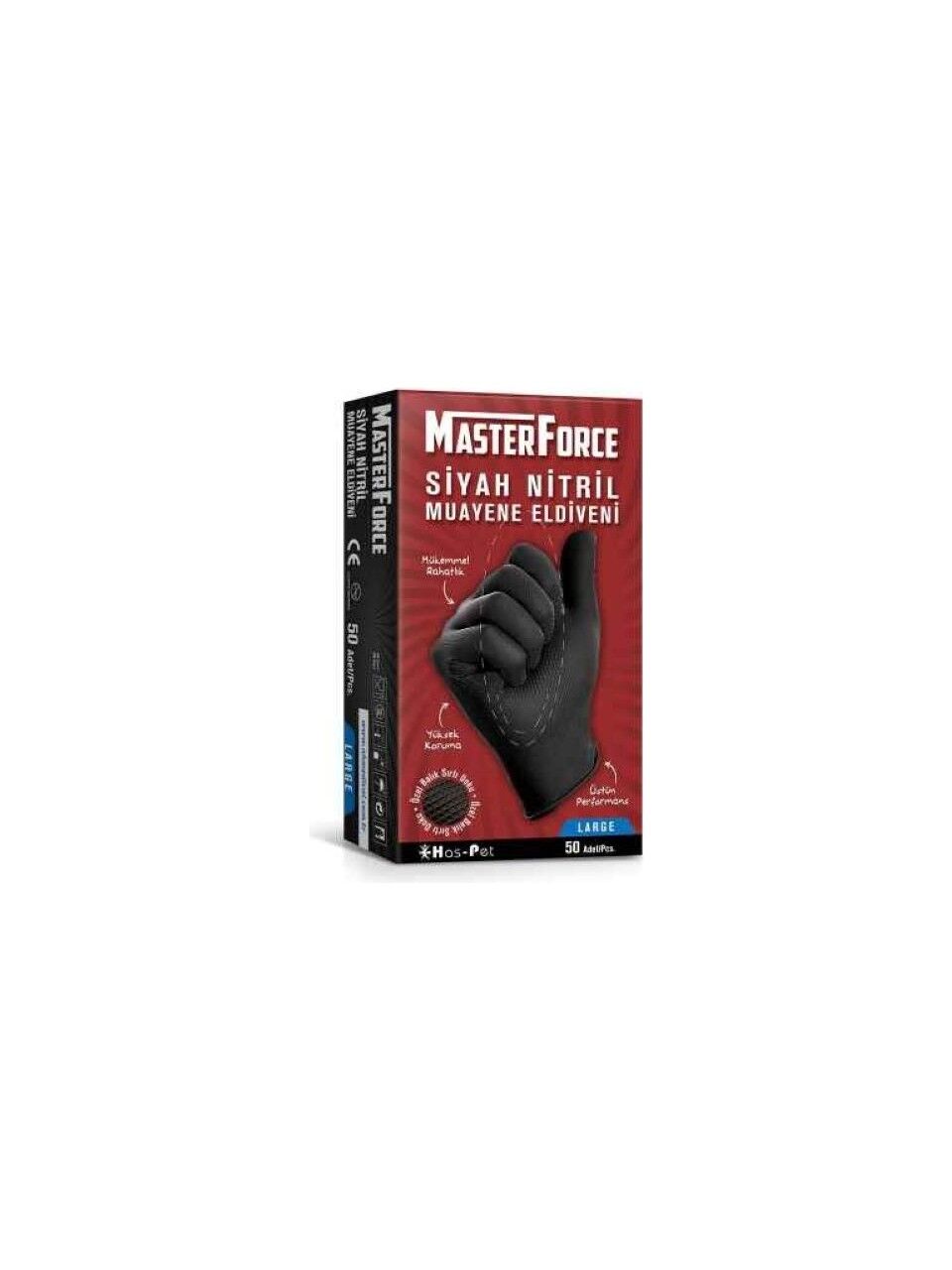 MasterForce Kalın Tırtıklı Nitril Eldiven