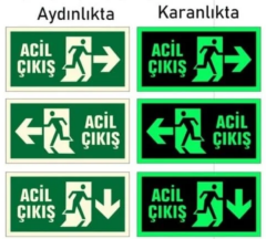 Acil Çıkış Fotolümenli Levha - Acil Durum Yönlendirme Tabelası